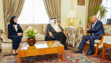 وزير الخارجية البحريني يجتمع مع الأمين العام لجامعة الدول العربية