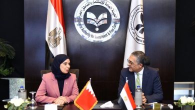 سفيرة مملكة البحرين في القاهرة تلتقي الرئيس التنفيذي للهيئة العامة للاستثمار والمناطق الحرة بجمهورية مصر العربية